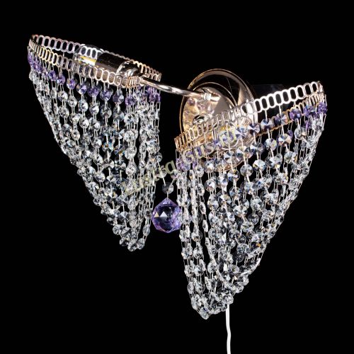 Бра Бутоны №2 фиолетовая в Магнитогорске Гусь Хрустальный