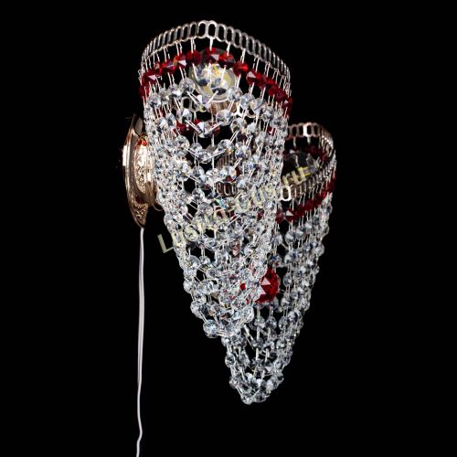 Бра Бутоны №2 красная в Магнитогорске Гусь Хрустальный