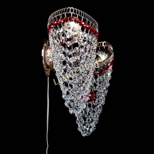 Бра Бутоны №2 красная в Магнитогорске Гусь Хрустальный