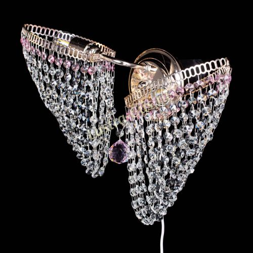 Бра Бутоны №2 розовая в Магнитогорске Гусь Хрустальный