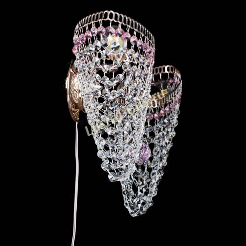 Бра Бутоны №2 розовая в Магнитогорске Гусь Хрустальный