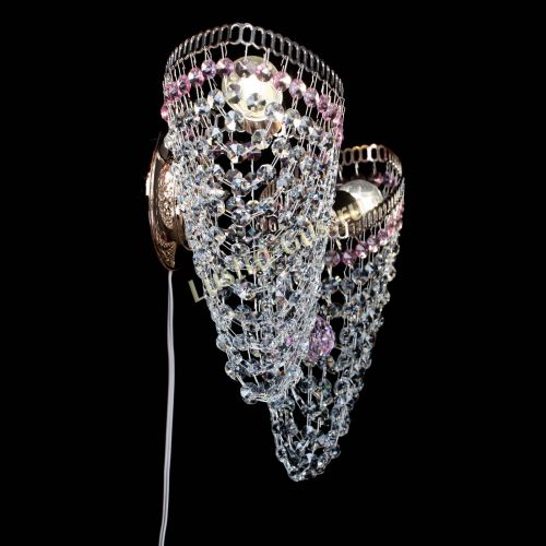 Бра Бутоны №2 розовая в Магнитогорске Гусь Хрустальный