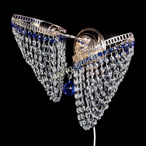 Бра Бутоны №2 синяя в Магнитогорске Гусь Хрустальный