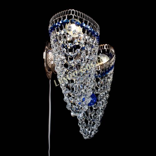 Бра Бутоны №2 синяя в Магнитогорске Гусь Хрустальный