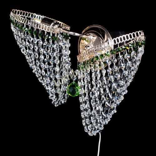 Бра Бутоны №2 зеленая в Магнитогорске Гусь Хрустальный