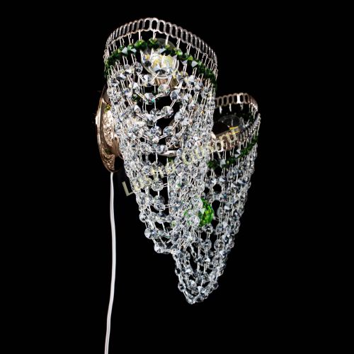 Бра Бутоны №2 зеленая в Магнитогорске Гусь Хрустальный