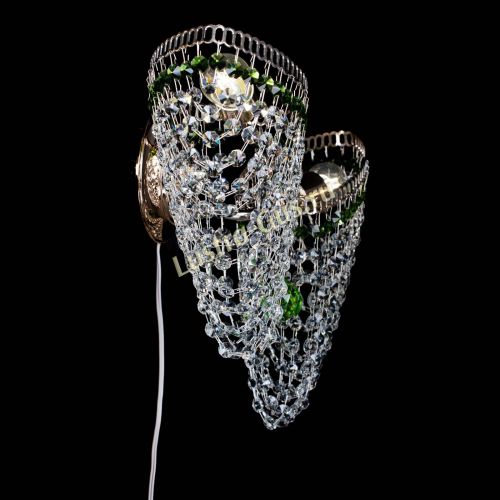 Бра Бутоны №2 зеленая в Магнитогорске Гусь Хрустальный