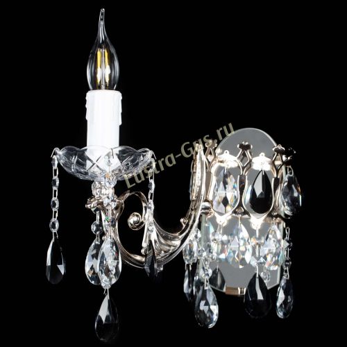 Бра Елизавета №1 мини черная в Магнитогорске Гусь Хрустальный