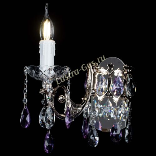 Бра Елизавета №1 мини фиолетовая в Магнитогорске Гусь Хрустальный