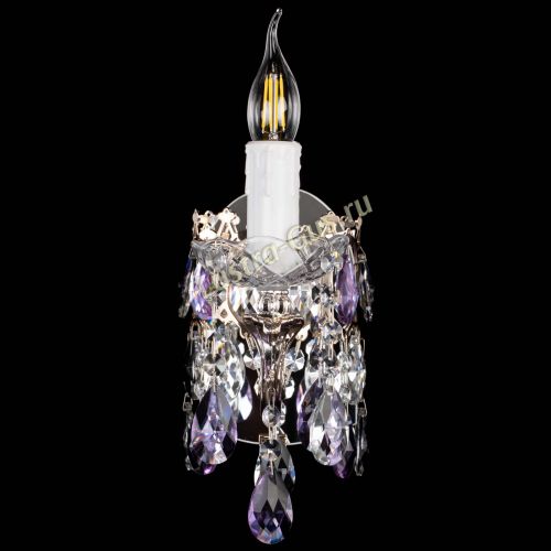 Бра Елизавета №1 мини фиолетовая в Магнитогорске Гусь Хрустальный