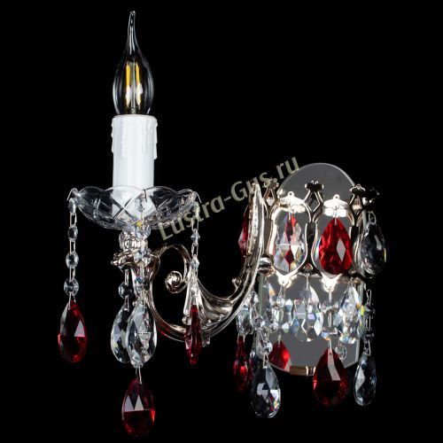Бра Елизавета №1 мини красная в Магнитогорске Гусь Хрустальный