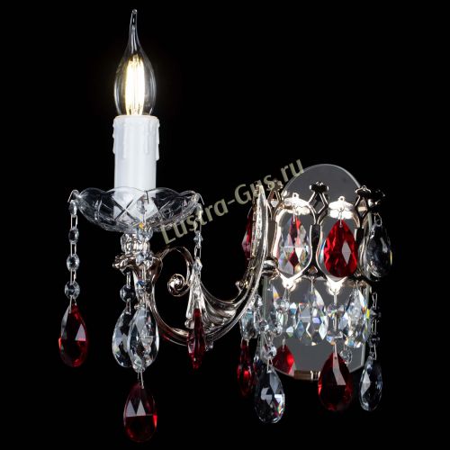 Бра Елизавета №1 мини красная в Магнитогорске Гусь Хрустальный