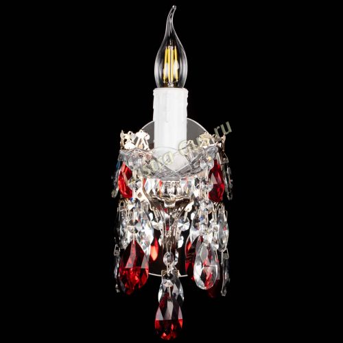 Бра Елизавета №1 мини красная в Магнитогорске Гусь Хрустальный