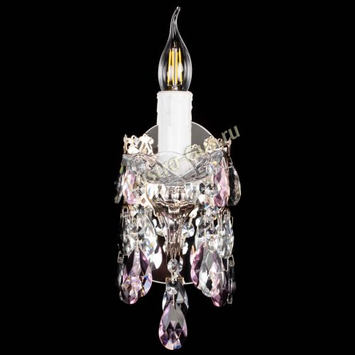 Бра Елизавета №1 мини розовая в Магнитогорске Гусь Хрустальный