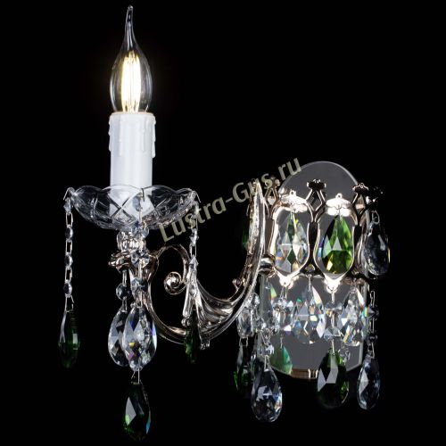 Бра Елизавета №1 мини зеленая в Магнитогорске Гусь Хрустальный