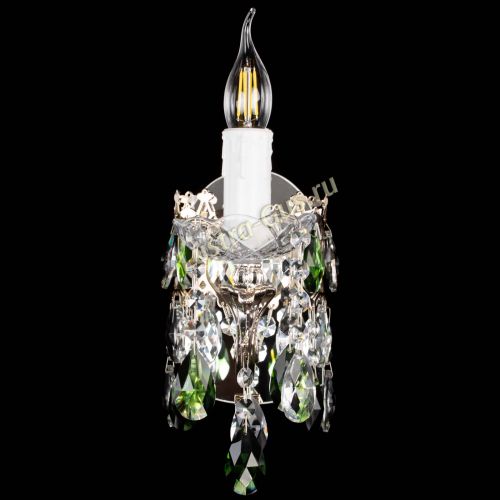 Бра Елизавета №1 мини зеленая в Магнитогорске Гусь Хрустальный