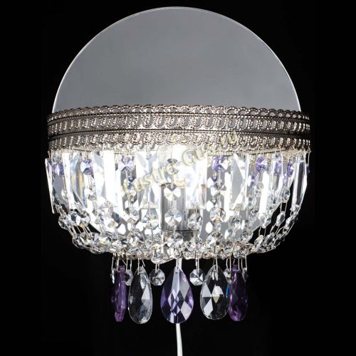 Бра Флоренция журавлик фиолетовая в Магнитогорске Гусь Хрустальный