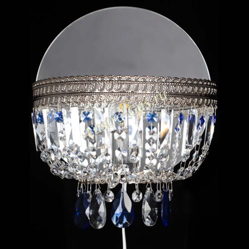 Бра Флоренция журавлик синяя в Магнитогорске Гусь Хрустальный