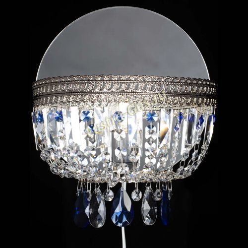 Бра Флоренция журавлик синяя в Магнитогорске Гусь Хрустальный