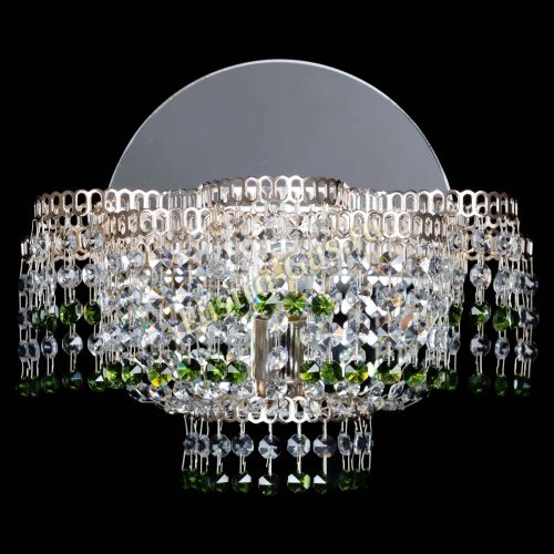 Бра Камелия обтикон Зеленая в Магнитогорске Гусь Хрустальный