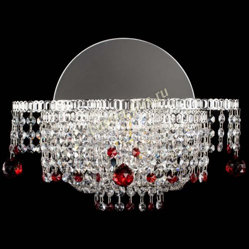 Бра Камелия шар красная в Магнитогорске Гусь Хрустальный