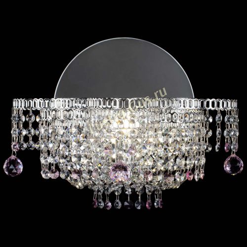 Бра Камелия шар розовая в Магнитогорске Гусь Хрустальный