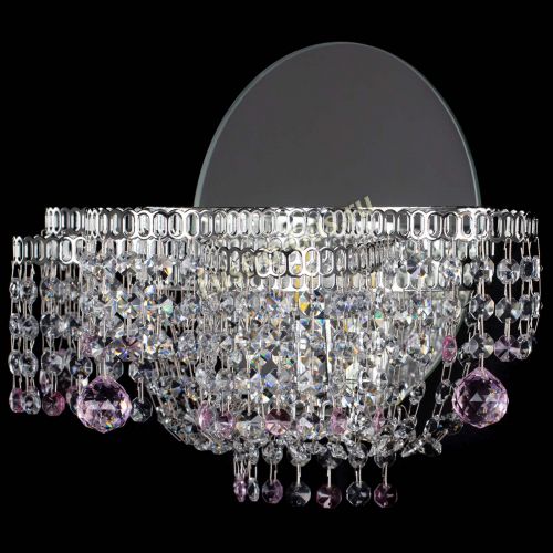 Бра Камелия шар розовая в Магнитогорске Гусь Хрустальный