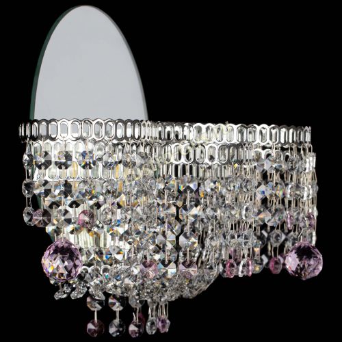 Бра Камелия шар розовая в Магнитогорске Гусь Хрустальный