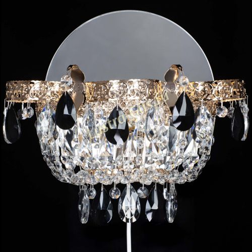 Бра Камея Флора черная в Магнитогорске Гусь Хрустальный