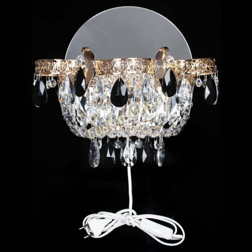 Бра Камея Флора черная в Магнитогорске Гусь Хрустальный