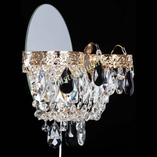 Бра Камея Флора черная в Магнитогорске Гусь Хрустальный