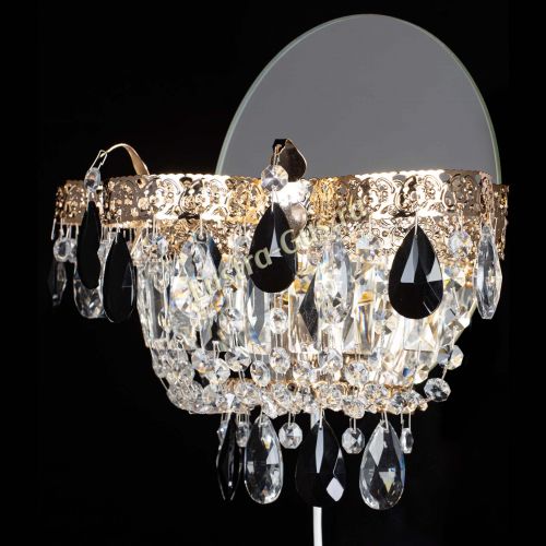 Бра Камея Флора черная в Магнитогорске Гусь Хрустальный