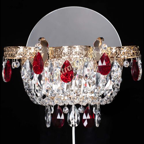 Бра Камея Флора красная в Магнитогорске Гусь Хрустальный