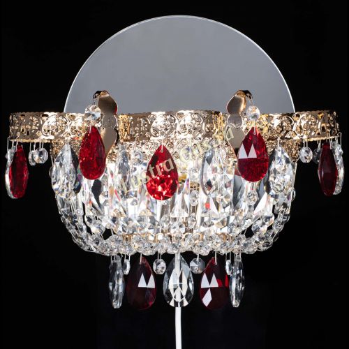 Бра Камея Флора красная в Магнитогорске Гусь Хрустальный