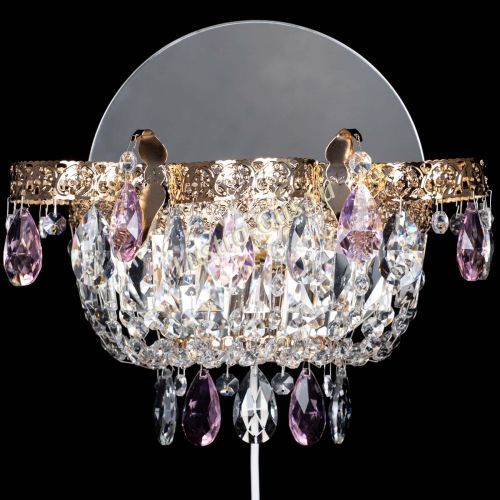 Бра Камея Флора розовая в Магнитогорске Гусь Хрустальный