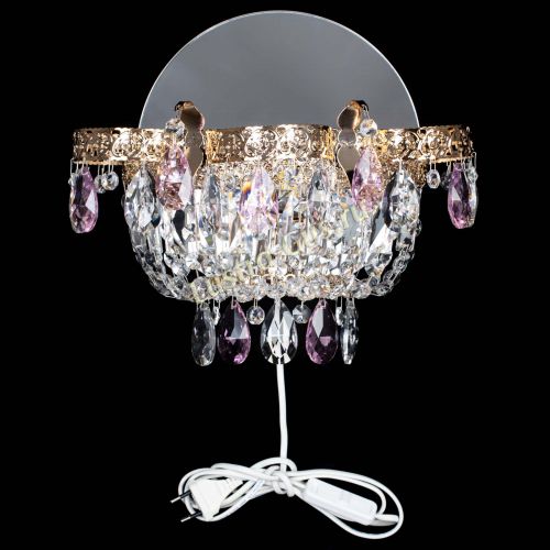 Бра Камея Флора розовая в Магнитогорске Гусь Хрустальный