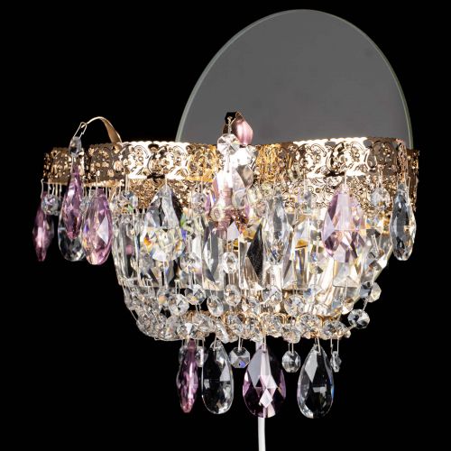 Бра Камея Флора розовая в Магнитогорске Гусь Хрустальный