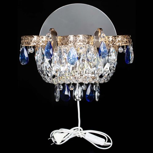 Бра Камея Флора синяя в Магнитогорске Гусь Хрустальный