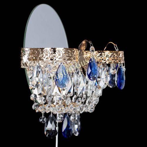 Бра Камея Флора синяя в Магнитогорске Гусь Хрустальный