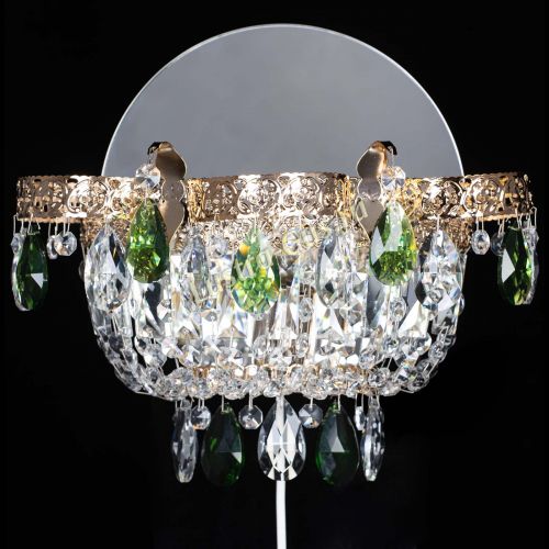 Бра Камея Флора зеленая в Магнитогорске Гусь Хрустальный