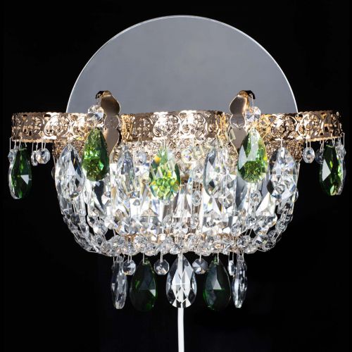 Бра Камея Флора зеленая в Магнитогорске Гусь Хрустальный