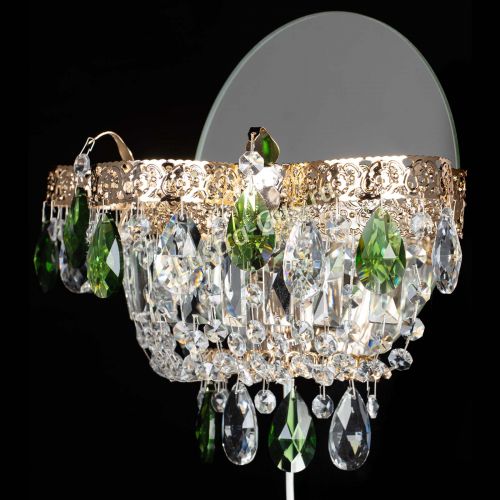 Бра Камея Флора зеленая в Магнитогорске Гусь Хрустальный