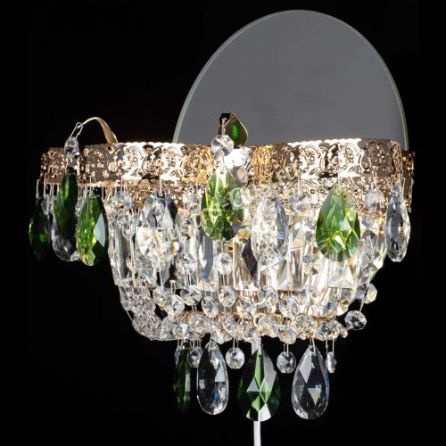 Бра Камея Флора зеленая в Магнитогорске Гусь Хрустальный