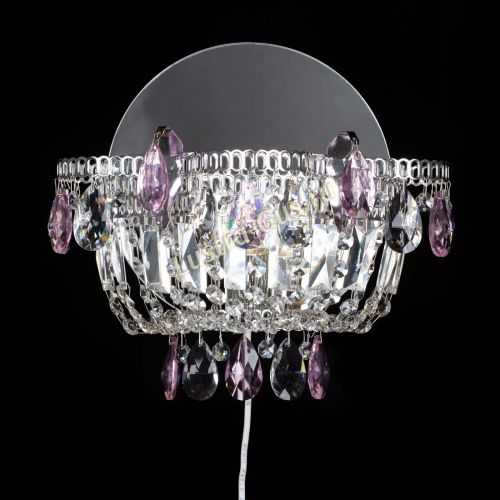 Бра Камея розовая в Магнитогорске Гусь Хрустальный