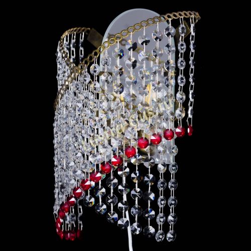 Бра Космея №1 красная под бронзу в Магнитогорске Гусь Хрустальный