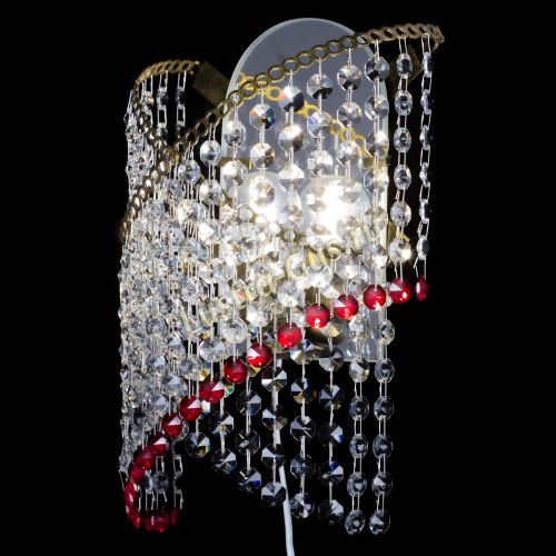 Бра Космея №1 красная под бронзу в Магнитогорске Гусь Хрустальный