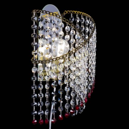 Бра Космея №1 красная под бронзу в Магнитогорске Гусь Хрустальный