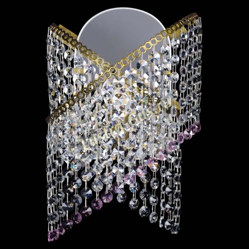 Бра Космея №1 розовая под бронзу в Магнитогорске Гусь Хрустальный