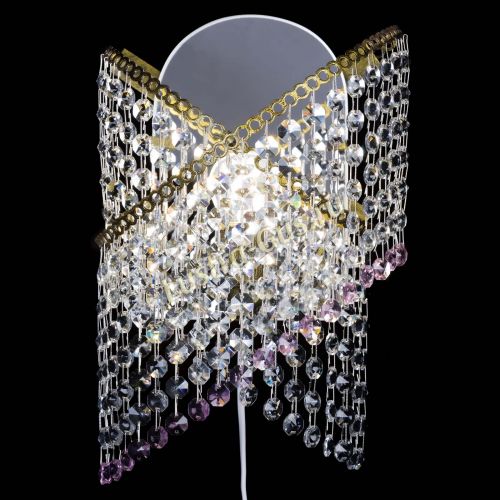 Бра Космея №1 розовая под бронзу в Магнитогорске Гусь Хрустальный