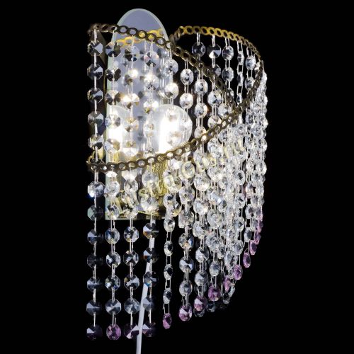 Бра Космея №1 розовая под бронзу в Магнитогорске Гусь Хрустальный